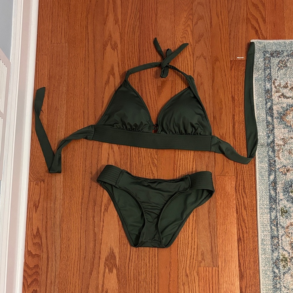 Kona Sol Deep Green Swimwear